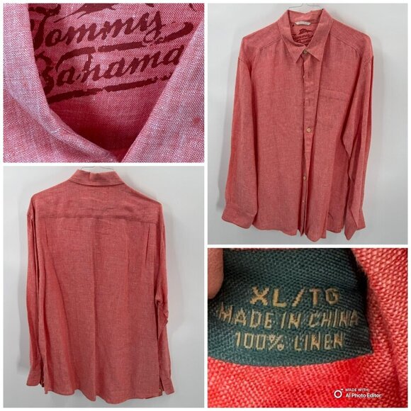 Tommy Bahama Button Down 7 Shirt Lot Size XL Assorted Materials & Designs - Picture 4 of 7